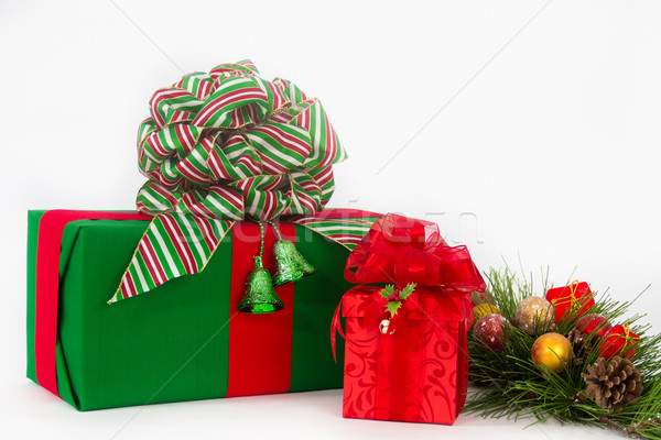 Two holiday Gifts Stock photo © LynneAlbright
