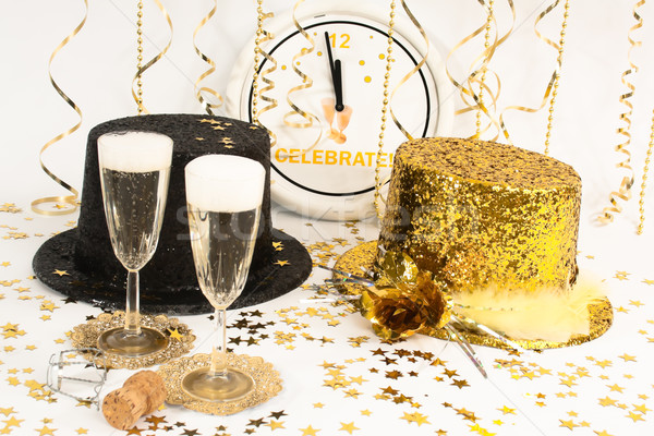 Celebrating New Year's  Stock photo © LynneAlbright