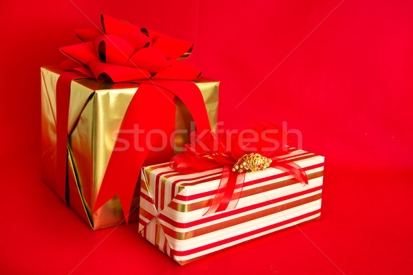 Two holiday Gifts Stock photo © LynneAlbright
