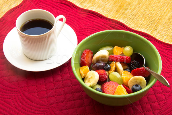 Fruit Bowl and Coffee Stock photo © LynneAlbright