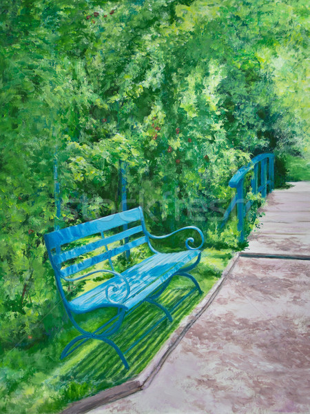 Stock photo: Wooden Bench