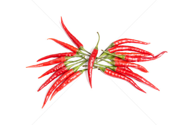Divertimento peperoni bianco rosso isolato mangiare Foto d'archivio © lypnyk2