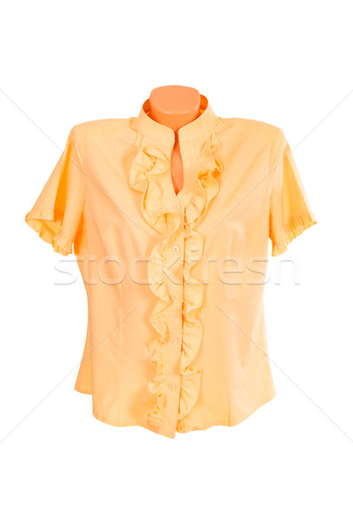 Elegáns citromsárga blúz fehér elegáns izolált Stock fotó © lypnyk2