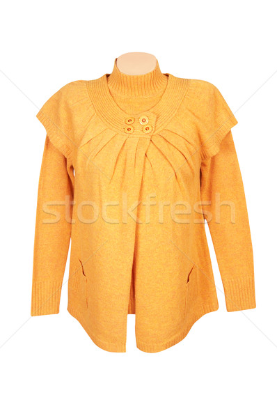 Elegante Geel tuniek trui witte moderne Stockfoto © lypnyk2