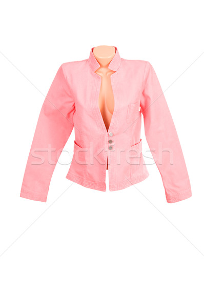 Chic stylish jacket on a white. Stock photo © lypnyk2