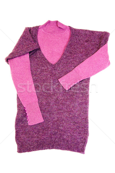 Fashionable lilac sweaters on a white. Stock photo © lypnyk2