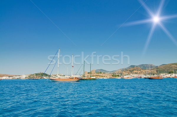 Yachts on Bodrum' harbor (Turkey). Stock photo © lypnyk2