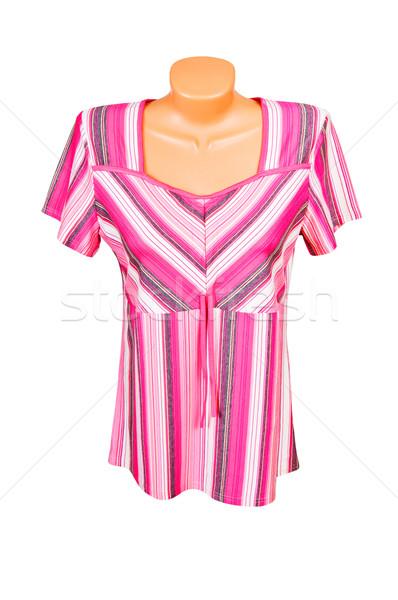 Verbazingwekkend gestreept jurk prachtig tuniek geïsoleerd Stockfoto © lypnyk2