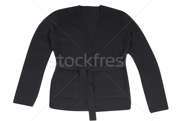 Modern tricotat tunica alb elegant negru Imagine de stoc © lypnyk2