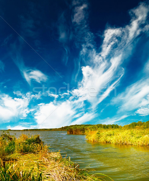 Faible lac ciel bleu automne luxuriante Nice [[stock_photo]] © lypnyk2