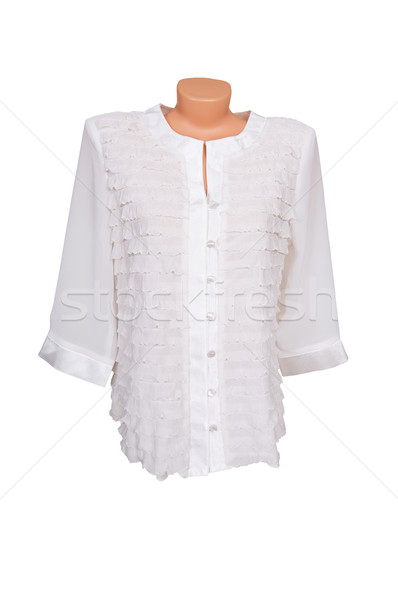 Bluz beyaz güzel beyaz bluz yalıtılmış moda Stok fotoğraf © lypnyk2
