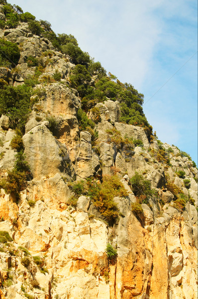 Stock photo: Blue sky and wonderful mountains.