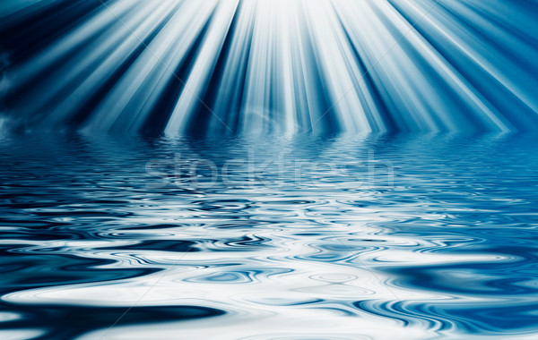 素晴らしい 太陽光線 海 幻想的な 青空 ストックフォト © lypnyk2