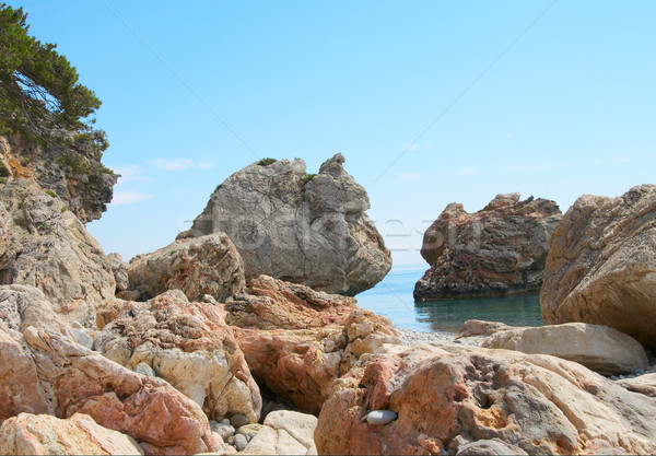 Stock photo: Wonderful seaside  with cliffs by summer.