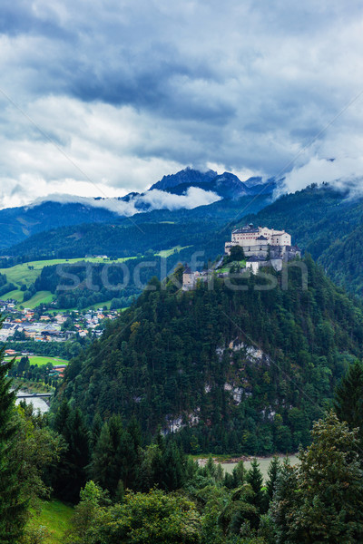 Castelo nebuloso montanha alpes verão verde Foto stock © macsim