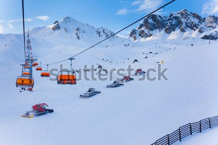 Red machine for skiing slope preparations Stock photo © macsim
