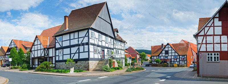 Stock photo: Romantic half-timberred old houses
