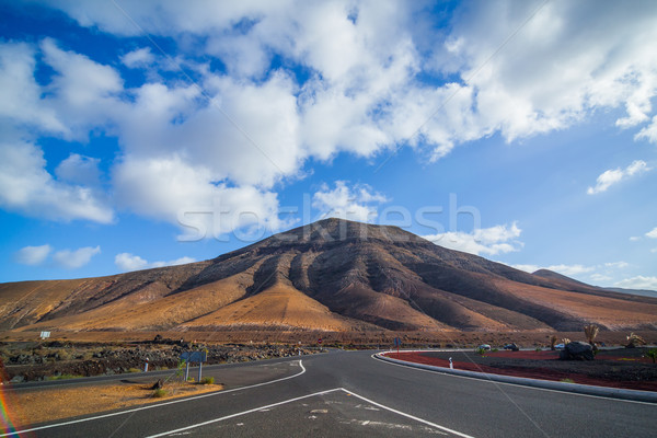 Empty road Lanzarote, Canary islands Stock photo © macsim