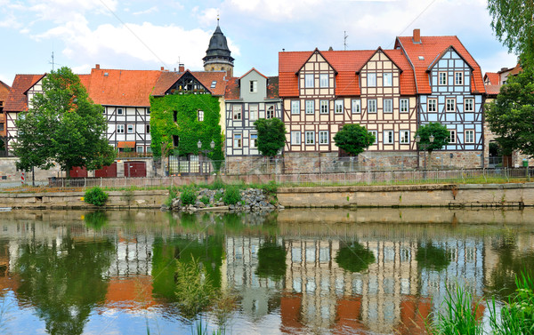 Idyllic city Hann Münden in Germany Stock photo © macsim