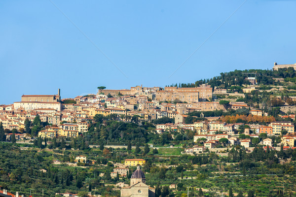 Cityscape typowy toskański miasta piękna Włochy Zdjęcia stock © macsim
