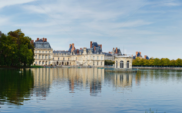 Palace And Pond In Fontainebleau Stock photo © macsim