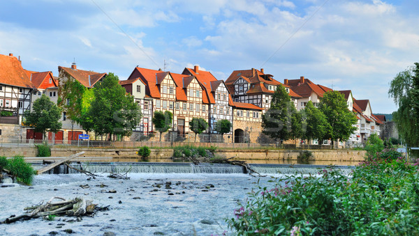Idyllic city Hann Münden in Germany Stock photo © macsim