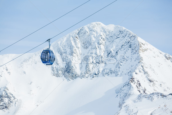Esquiar elevador cadeiras brilhante inverno dia Foto stock © macsim