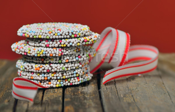 Christmas chocolate Sprinkle and ribbon Stock photo © mady70