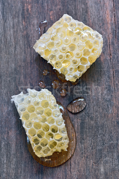 Dolce miele a nido d'ape vintage legno home Foto d'archivio © mady70