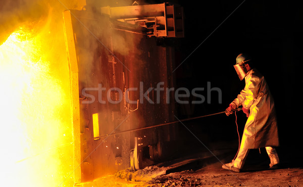 worker with hot steel Stock photo © mady70