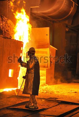 Smelting furnace and worker Stock photo © mady70