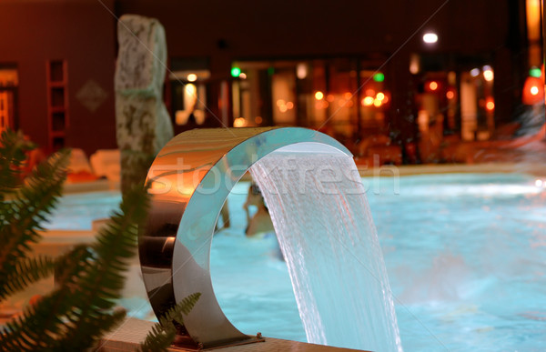 Stockfoto: Ontspanning · zwembad · spa · waterval · water · voorjaar