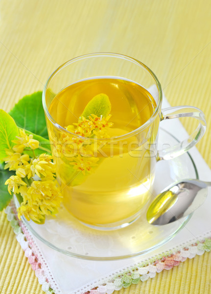 Csésze tea hárs virágok virág tavasz Stock fotó © mady70