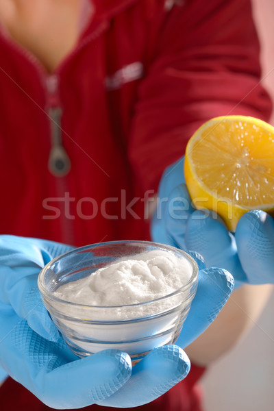 natural detergent product with bicarbonate and lemon Stock photo © mady70