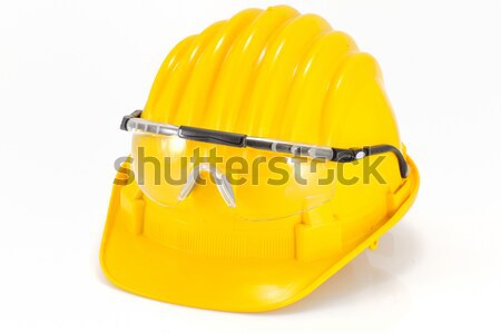 Yellow helmet isolated and glasses Stock photo © mady70