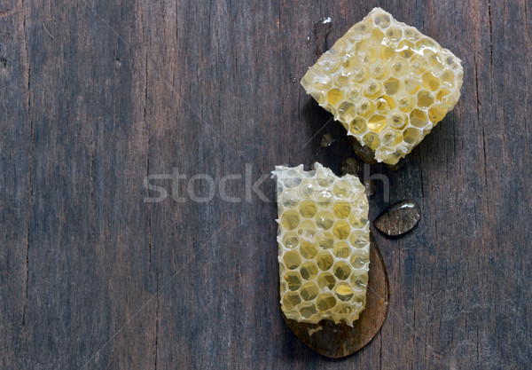 Panal miel edad mesa de madera alimentos naturaleza Foto stock © mady70