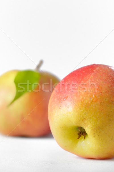 Ripe apples fruit with leaves Stock photo © mady70