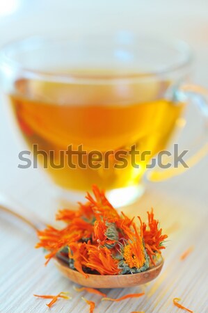 Stock photo: marigold herbal tea