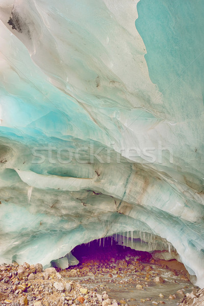 Wulkan lodowiec wiosną czasu wody śniegu Zdjęcia stock © mady70