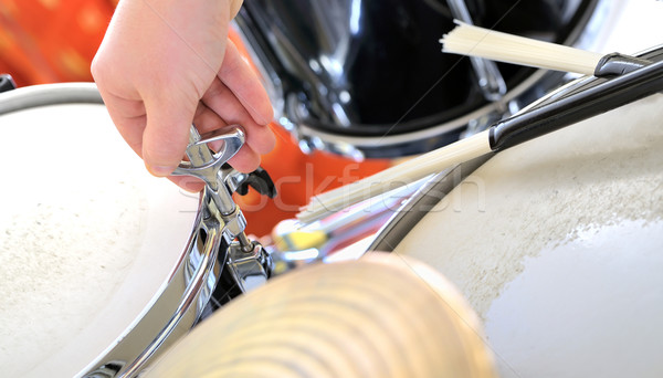 барабан микрофона мужчин рок пластина Сток-фото © mady70