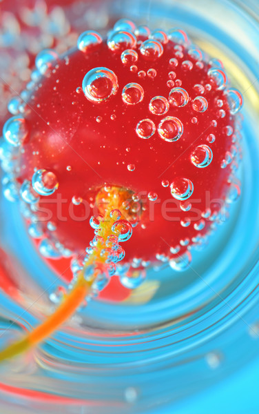 Cherry and bubbles Stock photo © mady70