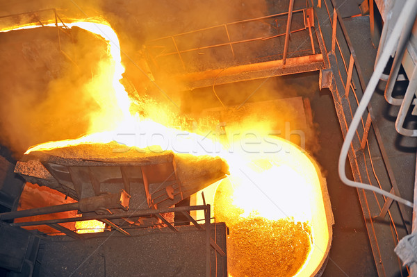 Staal metaal oranje fabriek Rood Stockfoto © mady70
