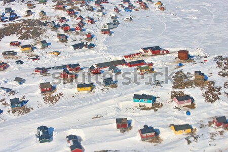 Colorful houses in Greenland in spring time Stock photo © mady70