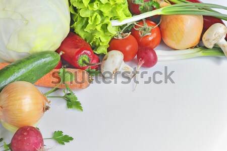 Verduras frescas aislado blanco alimentos jardín rojo Foto stock © mady70