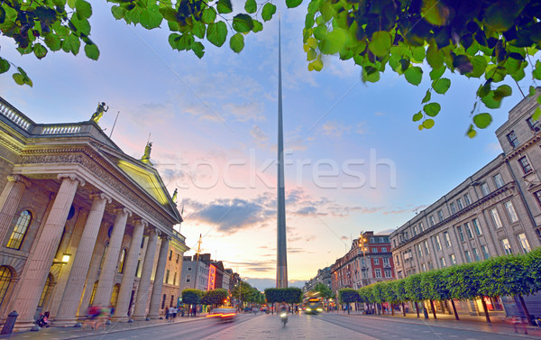 Dublin Straße Gebäude Straße blau Reise Stock foto © mady70