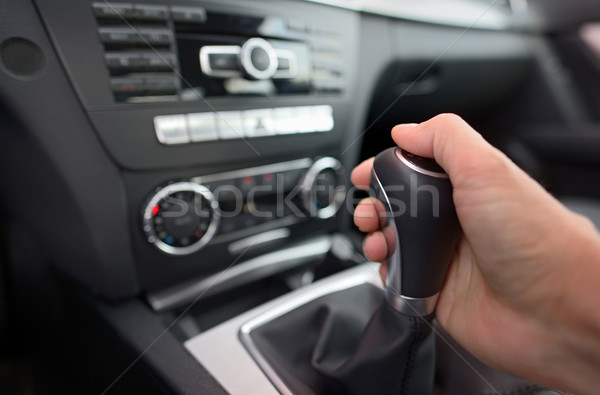 Driver shifting the gear stick Stock photo © mady70