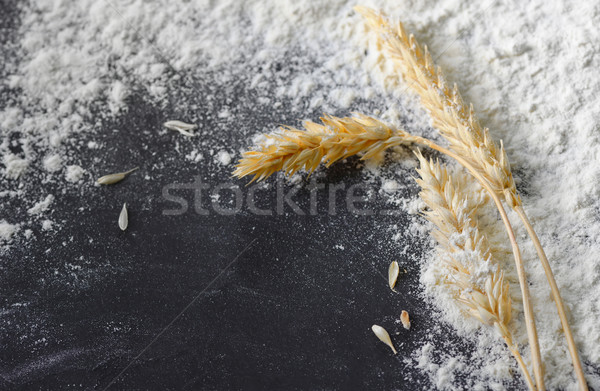 whole flour and wheat ears Stock photo © mady70