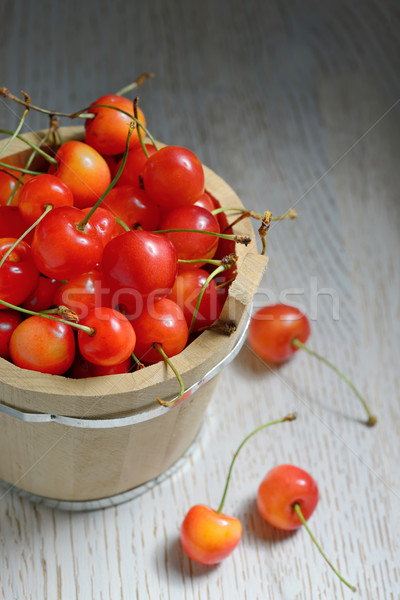 Sweet Cherries in Bucket Stock photo © mady70