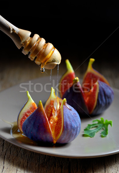 Honey dipper and figs Stock photo © mady70