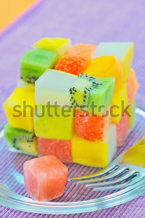 Fruits frais salade fraîches cube salade de fruits alimentaire [[stock_photo]] © mady70